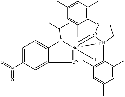 [1,3-Bis(2,4,6-trimethylphenyl)imidazolidin-2-ylidene)-(2-i-propoxy-5-nitrobenzylidene) ruthenium(II) diiodide nitro-Grela I2