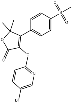 3-((5-Bromopyridin-2-yl)oxy)-5,5-dimethyl-4-(4-(methylsulfonyl)phenyl)furan-2(5H)-one