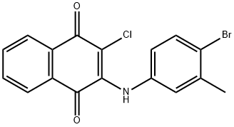 2-(4-BROMO-3-METHYLANILINO)-3-CHLORO-1,4-NAPHTHOQUINONE