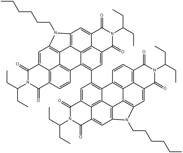 [11,11'-Bi-1H-pyrrolo[2',3',4',5':4,5]phenanthro[2,1,10-def:7,8,9-d'e'f']diisoquinoline]-1,1',3,3',7,7',9,9'(2H,2'H,5H,5'H,8H,8'H)-octone, 2,2',8,8'-tetrakis(1-ethylpropyl)-5,5'-dihexyl-