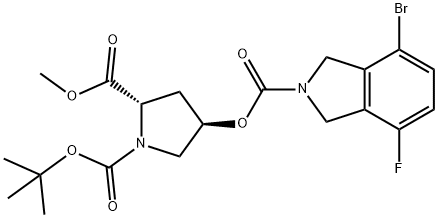 1-(Tert-butyl) 2-methyl (2S,4R)-4-((4-bromo-7-fluoroisoindoline-2-carbonyl)oxy)pyrrolidine-1,2-dicarboxylate