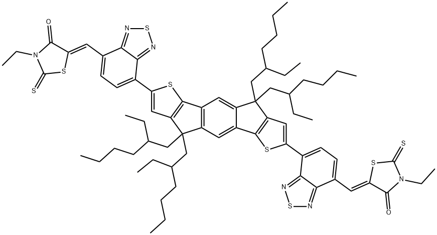 (5Z,5'Z)-5,5'-((7,7'-(4,4,9,9-tetraoctyl-4,9-dihydro-s-indaceno[1,2-b:5,6-b']dithiophene-2,7-diyl)bis(benzo[c][1,2,5]thiadiazole-7,4-diyl))bis(methanylylidene))bis(3-ethyl-2-thioxothiazolidin-4-one)