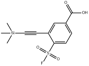4-(Fluorosulfonyl)-3-((trimethylsilyl)ethynyl)benzoic acid >=95%