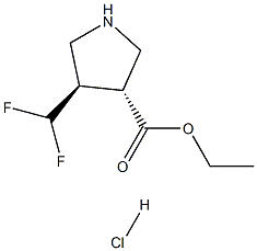 ethyl trans-4-(difluoromethyl)pyrrolidine-3-carboxylate hydrochloride