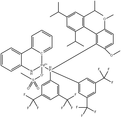 [(2-{Bis[3,5-bis(trifluoromethyl)phenyl]phosphine}-3,6-dimethoxy- 2′,4′,6′- triisopropyl-1,1′-biphenyl )-2-(2′-amino-1,1′-biphenyl)]palladium(II) methanesulfonate