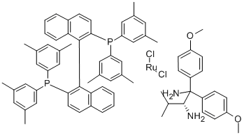 Dichloro{(R)-(+)-2,2'-bis[di(3,5-xylyl)phosphino]-1,1'-binaphthyl}[(2R)-(-)-1,1-bis(4-methoxyphenyl)-3-methyl-1,2-butanediamine]ruthenium(II)