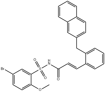 N-[(5-Bromo-2-methoxyphenyl)sulfonyl]-3-[2-(2-naphthalenylmethyl)phenyl]-2-propenamide