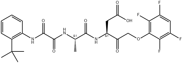 (S)-3-((S)-2-(2-(2-tert-butylphenylamino)-2-oxoacetamido)propanamido)-4-oxo-5-(2,3,5,6-tetrafluorophenoxy)pentanoic acid