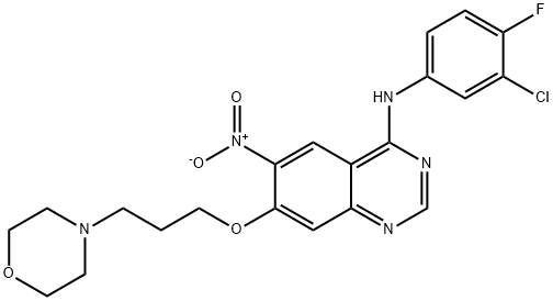 N-(3-CHLORO-4-FLUOROPHENYL)-7-(3-MORPHOLINO PROPOXY)-6-NITROQUINAZOLIN-4-AMINE