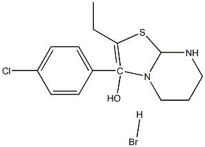 3-(4-CHLOROPHENYL)-2-ETHYL-3-HYDROXY-TETRAHYDRO-5H-THIAZOLO(3,2-A)PYRIMIDINE HBR