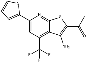 1-[3-AMINO-6-(2-THIENYL)-4-(TRIFLUOROMETHYL)THIENO[2,3-B]PYRIDIN-2-YL]ETHAN-1-ONE