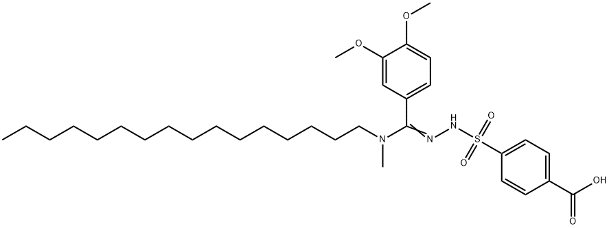 4-SULFOBENZOIC ACID 4-(A-(N-HEXADECYL-N-METHYLAMINO)VERATRYLIDENE)HYDRAZIDE