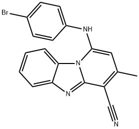 1-(4-BROMO-PHENYLAMINO)-3-METHYL-BENZO(4,5)IMIDAZO(1,2-A)PYRIDINE-4-CARBONITRILE