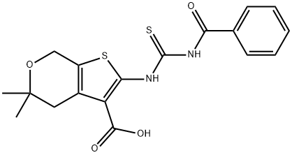 CID-1067700,2-(3-benzoylthioureido)-5,5-diMethyl-5,7-dihydro-4H-thieno[2,3-c]pyran-3-carboxylic acid