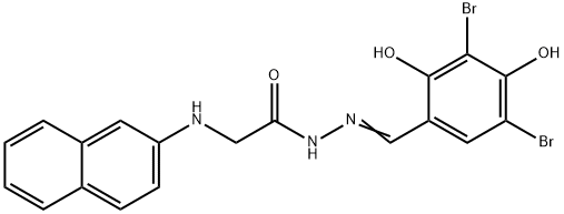(NAPHTHALEN-2-YLAMINO)-ACETIC ACID (3,5-DIBROMO-2,4-DIHYDROXY-BENZYLIDENE)-HYDRAZIDE