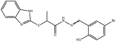 (±)-2-(1H-benzimidazol-2-ylthio)propanoicacid2-[(5-bromo-2-hydroxyphenyl)methylene]hydrazide