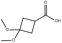 Cyclobutanecarboxylic acid, 3,3-dimethoxy- (9CI)