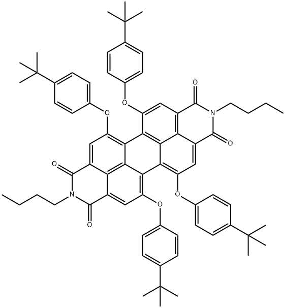 N,N-dibutyl-5,6,12,13-tetrakis(4-(1,1-dimethylethyl)phenoxy)- 3,4,9,10-perylenedicarboximide