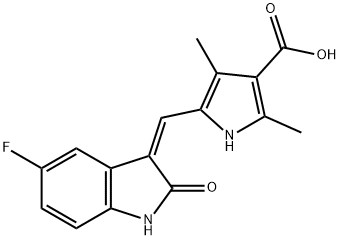 5-((Z)-(5-Fluoro-2-oxoindolin-3-ylidene)methyl)-2,4-dimethyl-1H-pyrrole-3-carboxylic acid