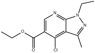 ETHYL 4-CHLORO-1-ETHYL-3-METHYL-1H-PYRAZOLO[3,4-B]PYRIDINE-5-CARBOXYLATE