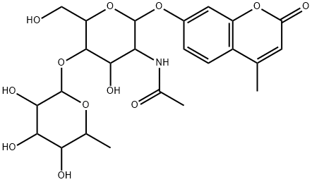 4-Methylumbelliferyl 2-Acetamido-2-deoxy-4-O-(a-L-fucopyranosyl)-b-D-glucopyranoside