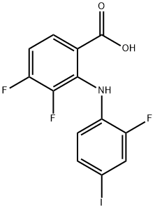2-(N-2''-FLURO-4''-IODOPHENYL)AMINO-3,4-DIFLUORO BENZOIC ACID