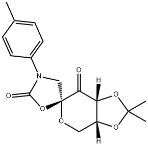 (3aR,5μS,7aR)-Dihydro-2,2-dimethyl-3μ-(4-methylphenyl)-spiro[6H-1,3-dioxolo[4,5-c]pyran-6,5μ-oxazolidine]-2μ,7(4H)-dione