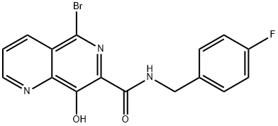 5-BROMO-N-(4-FLUOROBENZYL)-8-HYDROXY-1,6-NAPHTHYRIDINE-7-CARBOXAMIDE(WXG02578)