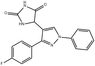5-(3-(4-Fluorophenyl)-1-phenyl-1H-pyrazol-4-yl)imidazolidine-2,4-dione