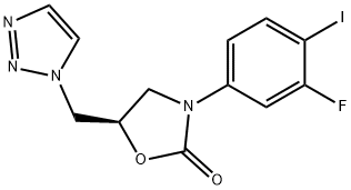 (R)-5-((1H-1,2,3-Triazol-1-yl)methyl)-3-(3-fluoro-4-iodophenyl)oxazolidin-2-one