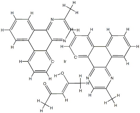 Bis(2-methyldibenzo[f,h]quinoxaline) (acetylacetonate) iridium (III)