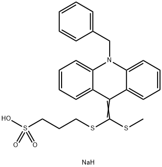 sodium 3-{[(10-benzyl-9,10-dihydroacridin-9-ylidene)(methylsulfanyl)methyl]sulfanyl}propane-1-sulfonic acid