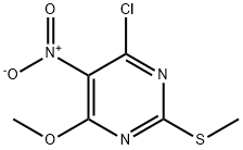 4-chloro-6-methoxy-2-(methylthio)-5-nitropyrimidine