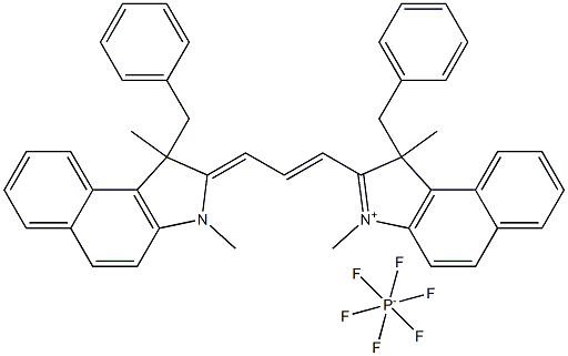 2-[3-[1,3-Dihydro-1,3-dimethyl-1-(phenylmethyl)-2H-benz[e]indol-2-ylidene]-1-propen-1-yl]-1,3-dimethyl-1-(phenylmethyl)-1H-benz[e]indolium hexafluorophosphate(1-) (1:1)