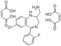 2-AMINOMETHYL-7-CHLORO-2,3-DIHYDRO-5-(2-FLUOROPHENYL)-1H-1,4-BENZODIAZEPINE DIMALEATE
