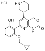 7-[2-(Cyclopropylmethoxy)-6-hydroxyphenyl]-1,4-dihydro-5-[(3S)-3-piperidinyl]-2H-pyrido[2,3-d][1,3]oxazin-2-one hydrochloride 