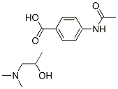 4-acetamidobenzoic acid, compound with 1-(dimethylamino)propan-2-ol (1:1)