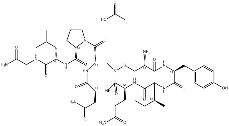 Oxytocin, monoacetate (salt)