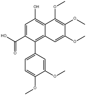 1-(3,4-DIMETHOXY-PH)-4-HYDROXY-5,6,7-TRIMETHOXY-NAPHTHALENE-2-CARBOXYLIC ACID