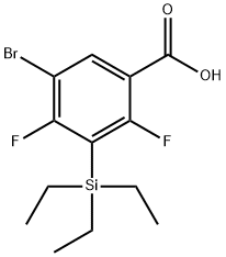 5-Bromo-2,4-difluoro-3-(triethylsilyl)benzoic acid