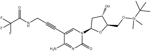 2'-Deoxy-5'-O-[(1,1-dimethylethyl)dimethylsilyl]-5-[3-[(2,2,2-trifluoroacetyl)amino]-1-propyn-1-yl]-cytidine