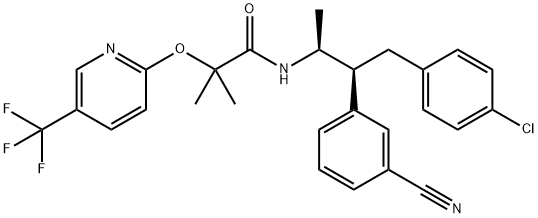 N-[(1S,2S)-3-(4-Chlorophenyl)-2-(3-cyanophenyl)-1-methylpropyl]-2-methyl-2-[(5-(trifluoromethyl)pyridin-2-yl)oxy]propanamide( MK 0364)