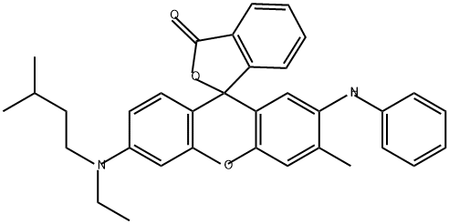 2'-anilino-6'-[ethyl(3-methylbutyl)amino]-3'-methylspiro[isobenzofuran-1(3H),9'-[9H]xanthene]-3-one