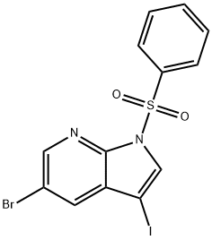 1H-Pyrrolo[2,3-b]pyridine, 5-broMo-3-iodo-1-(phenylsulfonyl)-