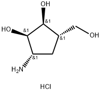 (1S,2R,3S,4S)-2,3-DIHYDROXY-4-(HYDROXYMETHYL)-1-AMINOCYCLOPENTANE HYDROCHLORIDE