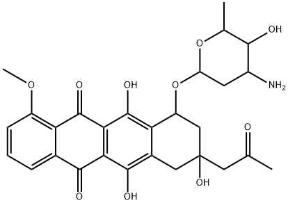 5,12-Naphthacenedione, 10-((3-amino-2,3,6-trideoxy-alpha-L-lyxo-hexopy ranosyl)oxy)-7,8,9,10-tetrahydro-6,8,11-trihydroxy-1-methoxy-8-(2-oxop ropyl)-, (8S-cis)-