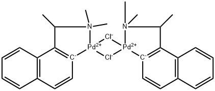 Di-μ-chlorobis[1-[(1R)-1-(dimethylamino-κN)ethyl]-2-naphthalenyl-κC]dipalladium(II)