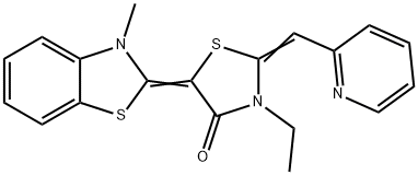 3-Ethyl-5-(3-methyl-2(3H)-benzothiazolylidene)-2-(2-pyridinylmethylene)-4-thiazolidinone