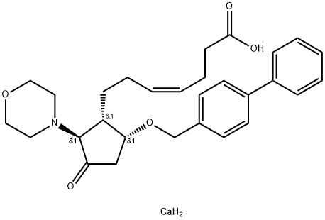 (4Z)-7-[(REL-1S,2S,5R)-5-((1,1'-BIPHENYL-4-YL)METHOXY)-2-(4-MORPHOLINYL)-3-OXOCYCLOPENTYL]-4-HEPTENOIC ACID CALCIUM SALT