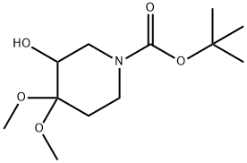 1-Piperidinecarboxylic acid, 3-hydroxy-4,4-diMethoxy-, 1,1-diMethylethyl ester